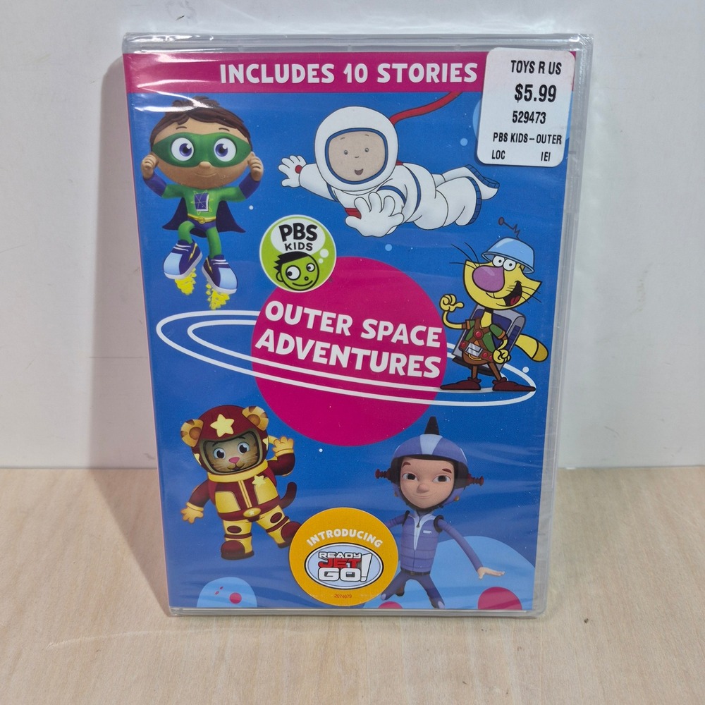 PBS Kids Outer Space Adventures DVD 10 Stories Daniel Tiger Caillou Ready Jet Go
